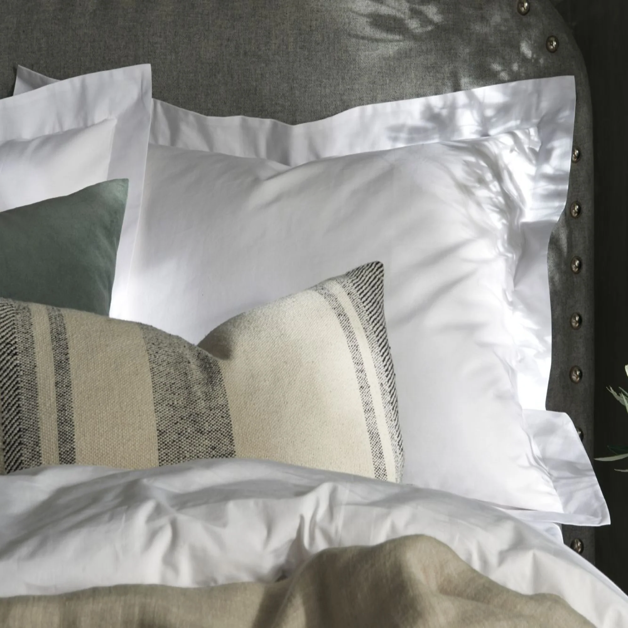 200 Thread Count Classic 100% BCI Cotton Pair of Pillowcases - Image 6