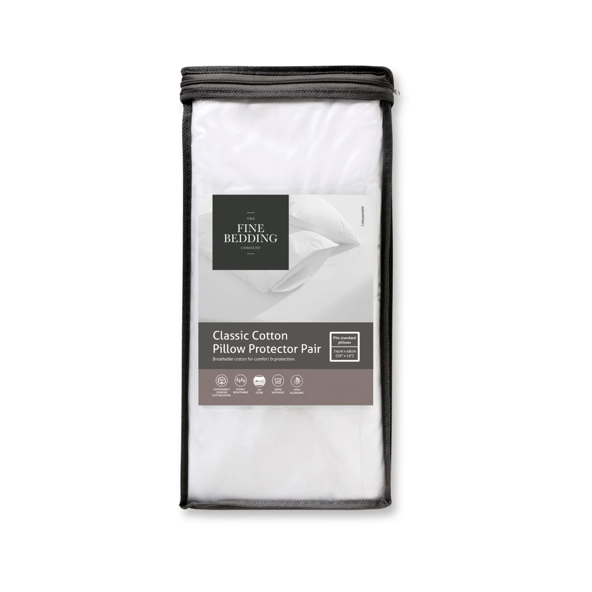 Classic Cotton Pillow Protector Pair - Image 3