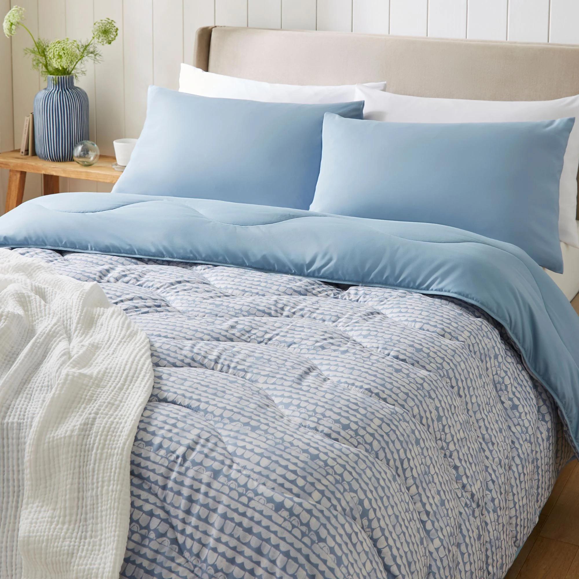 Night Lark® Coastal Calm Coverless Duvet Set - Image 3