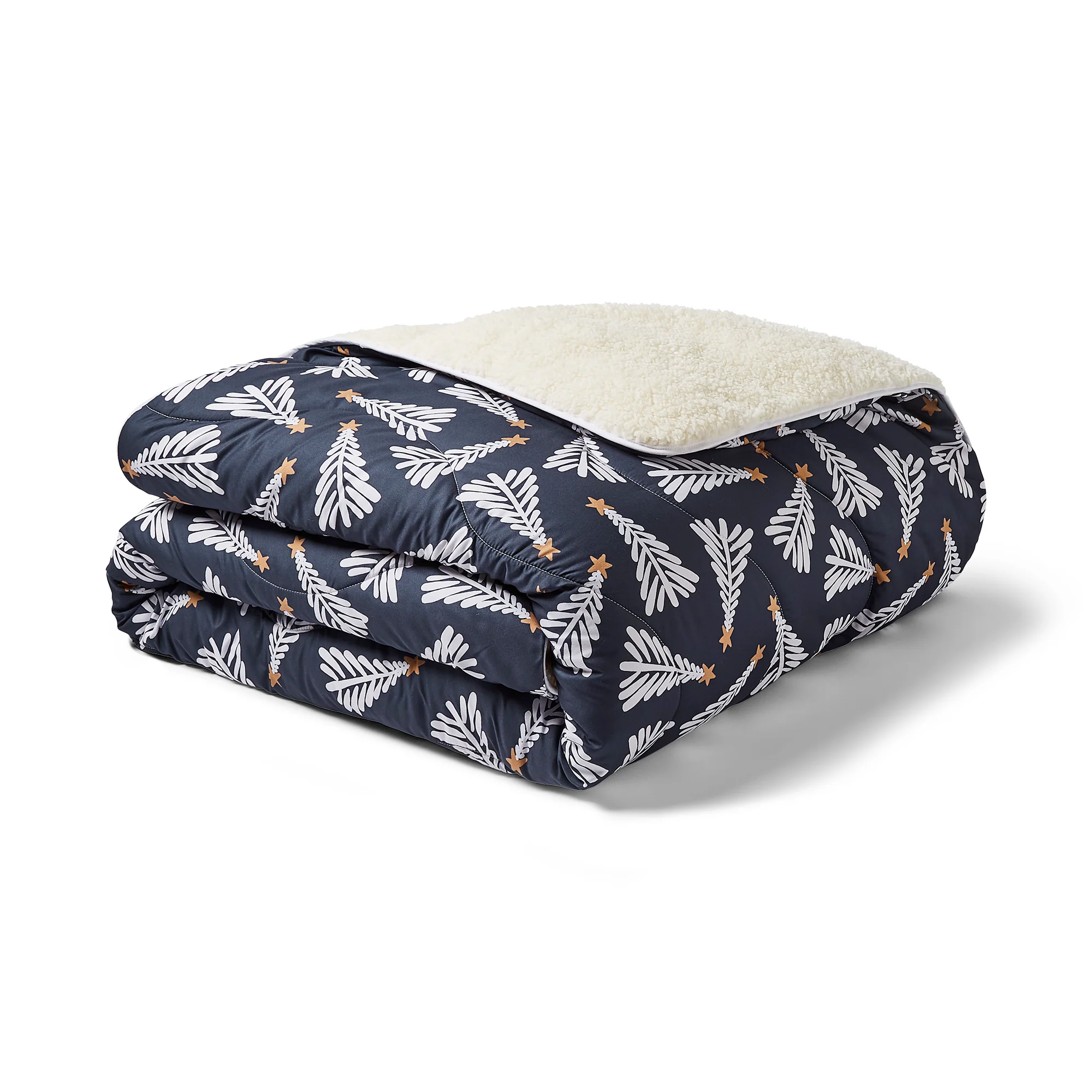 Night Lark®  Cosy Sherpa Throw Festive Trees - Image 4