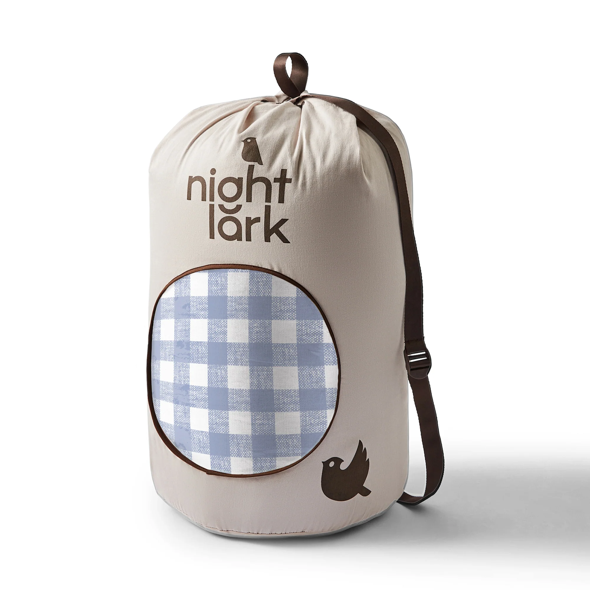 Night Lark® Gingham Print Coverless Duvet - Image 7