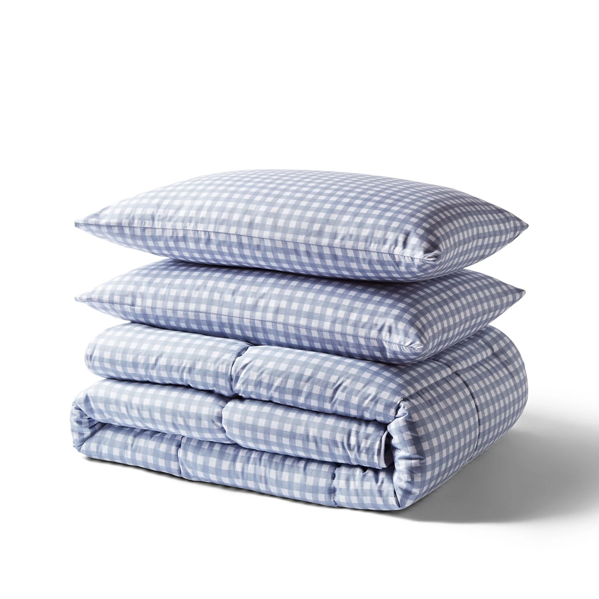 Night Lark® Gingham Print Coverless Duvet Set - Image 10