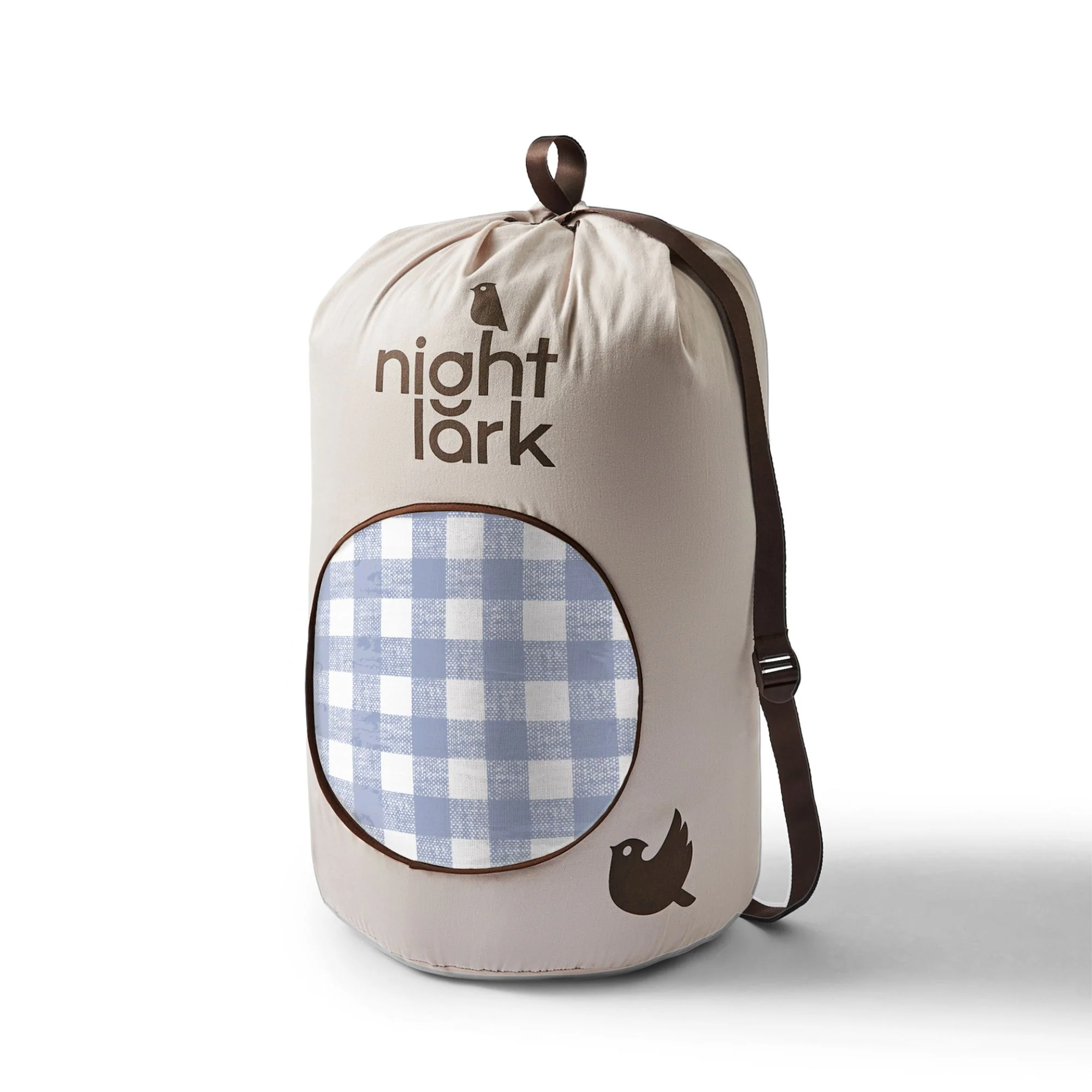 Night Lark® Gingham Print Coverless Duvet Set - Image 12