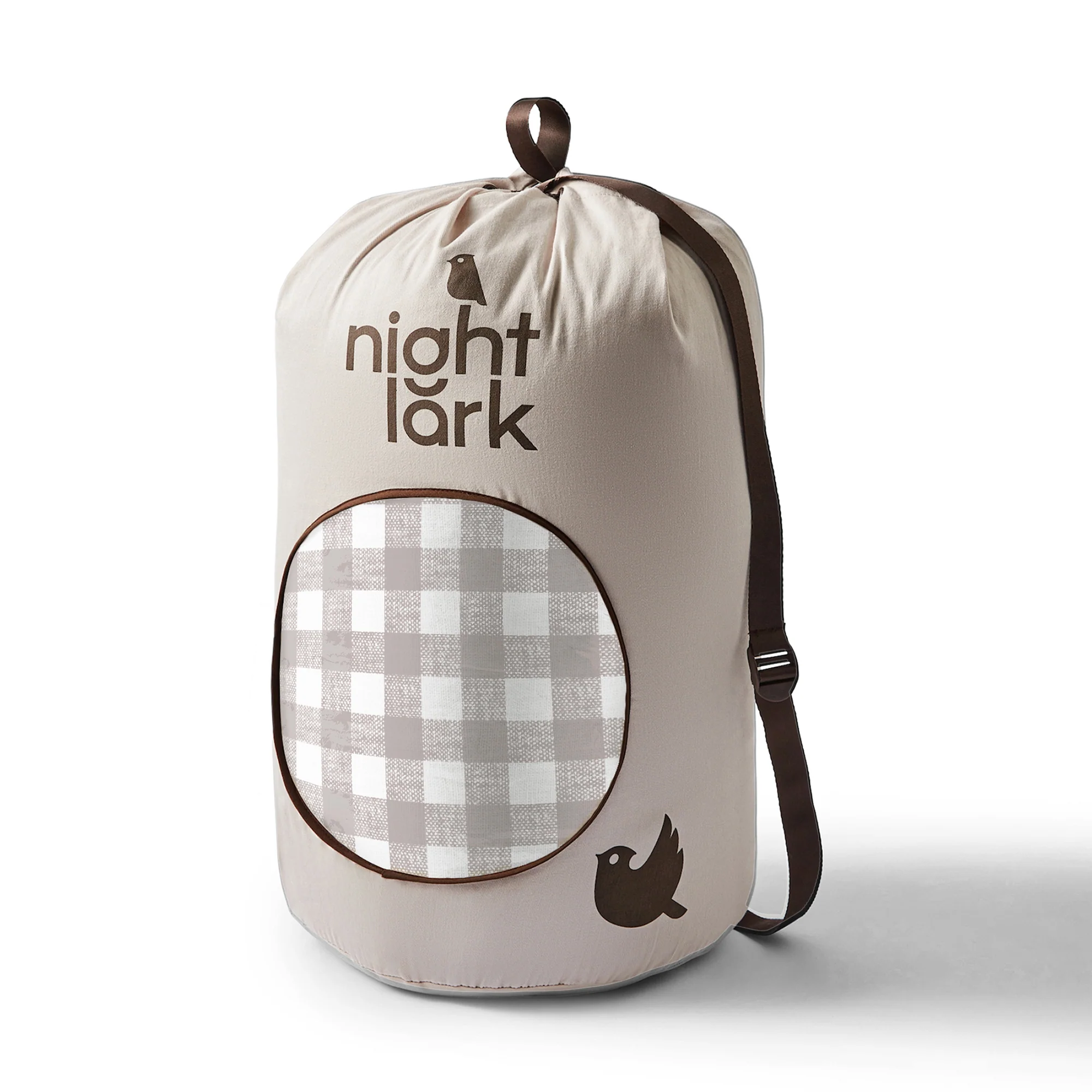Night Lark® Gingham Print Coverless Duvet Set - Image 13
