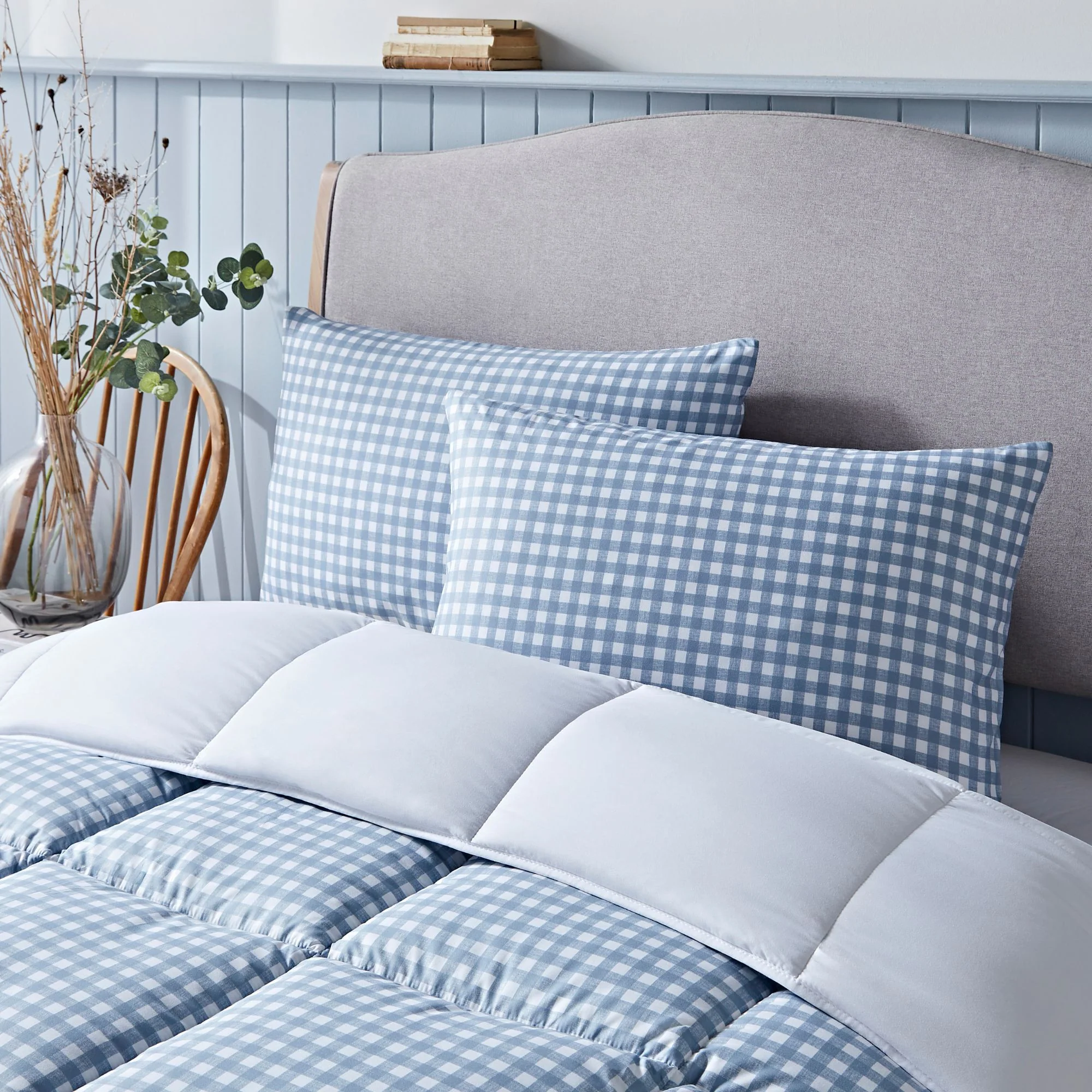 Night Lark® Gingham Print Coverless Duvet Set - Image 3
