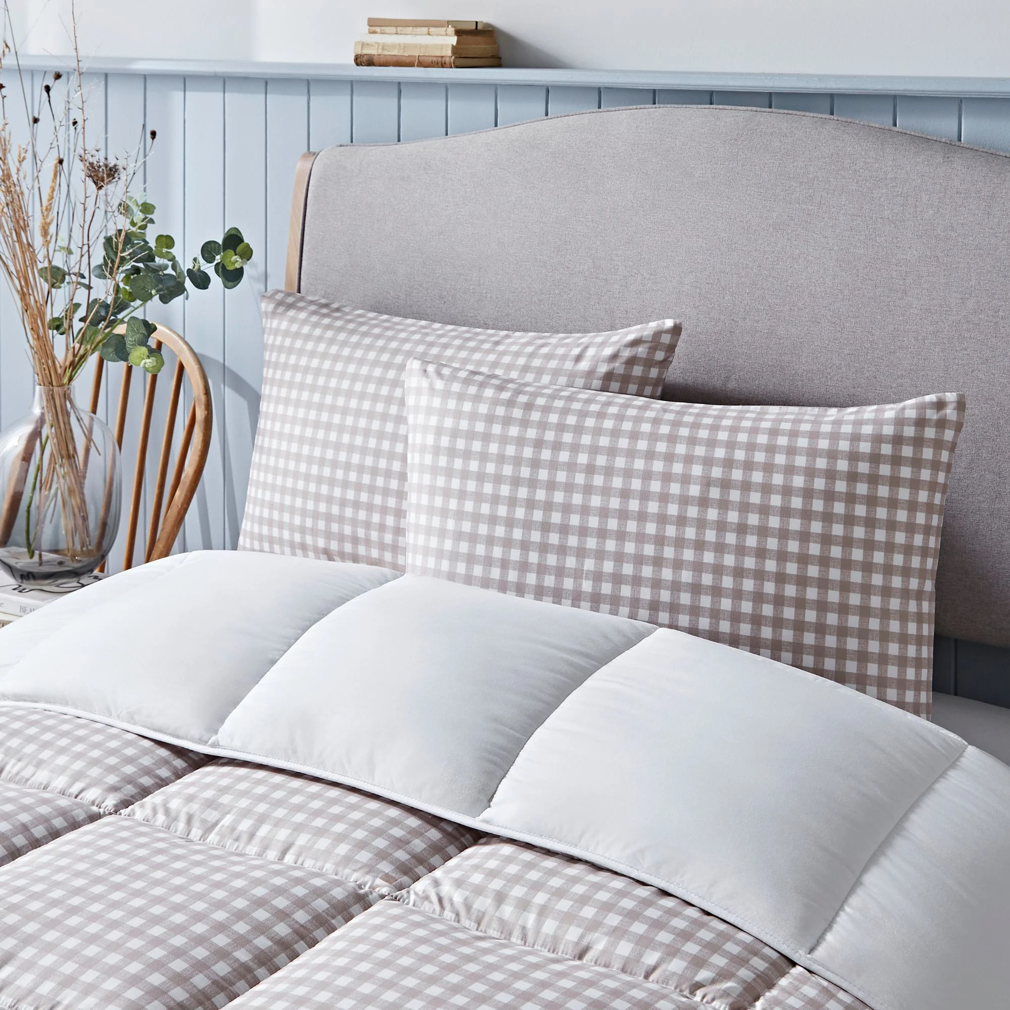 Night Lark® Gingham Print Coverless Duvet Set - Image 4