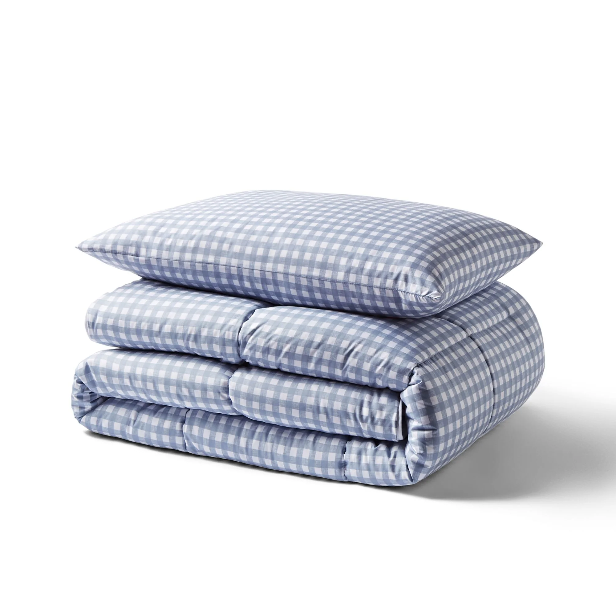 Night Lark® Gingham Print Coverless Duvet Set - Image 8