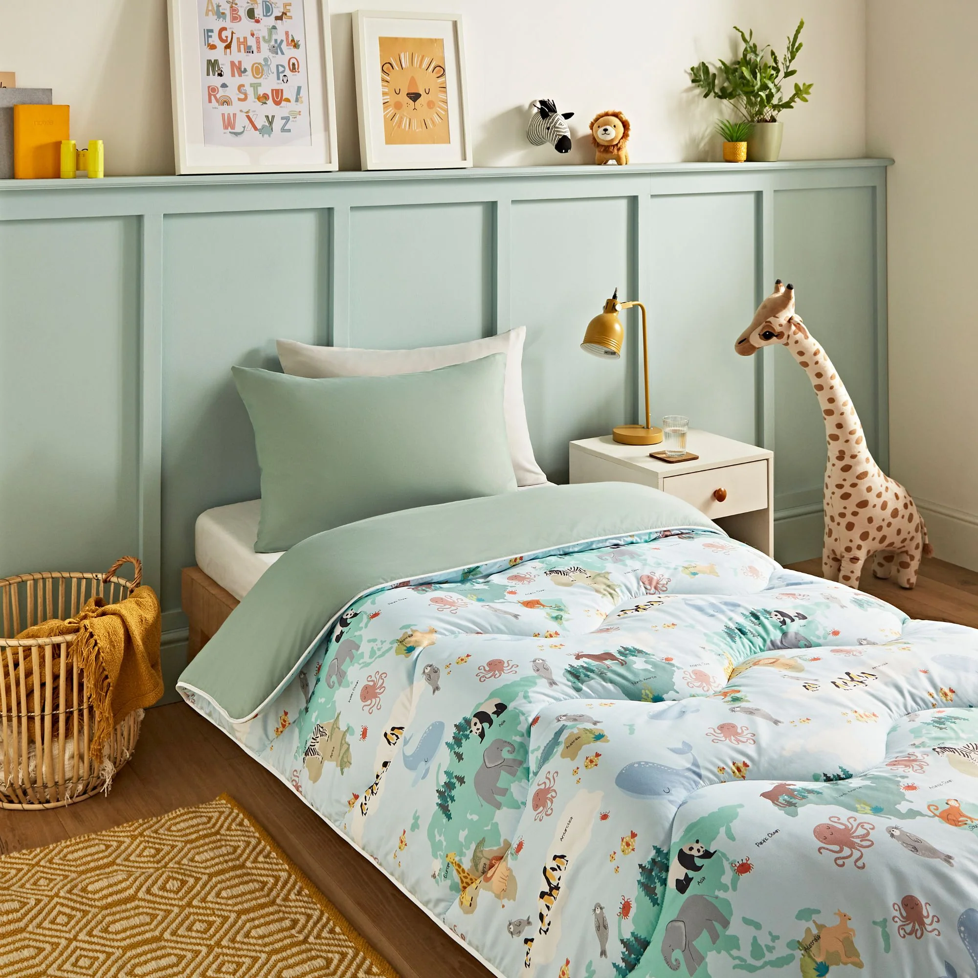 Night Lark® Junior - Animal Atlas - Washable Coverless Duvet Set - Image 7