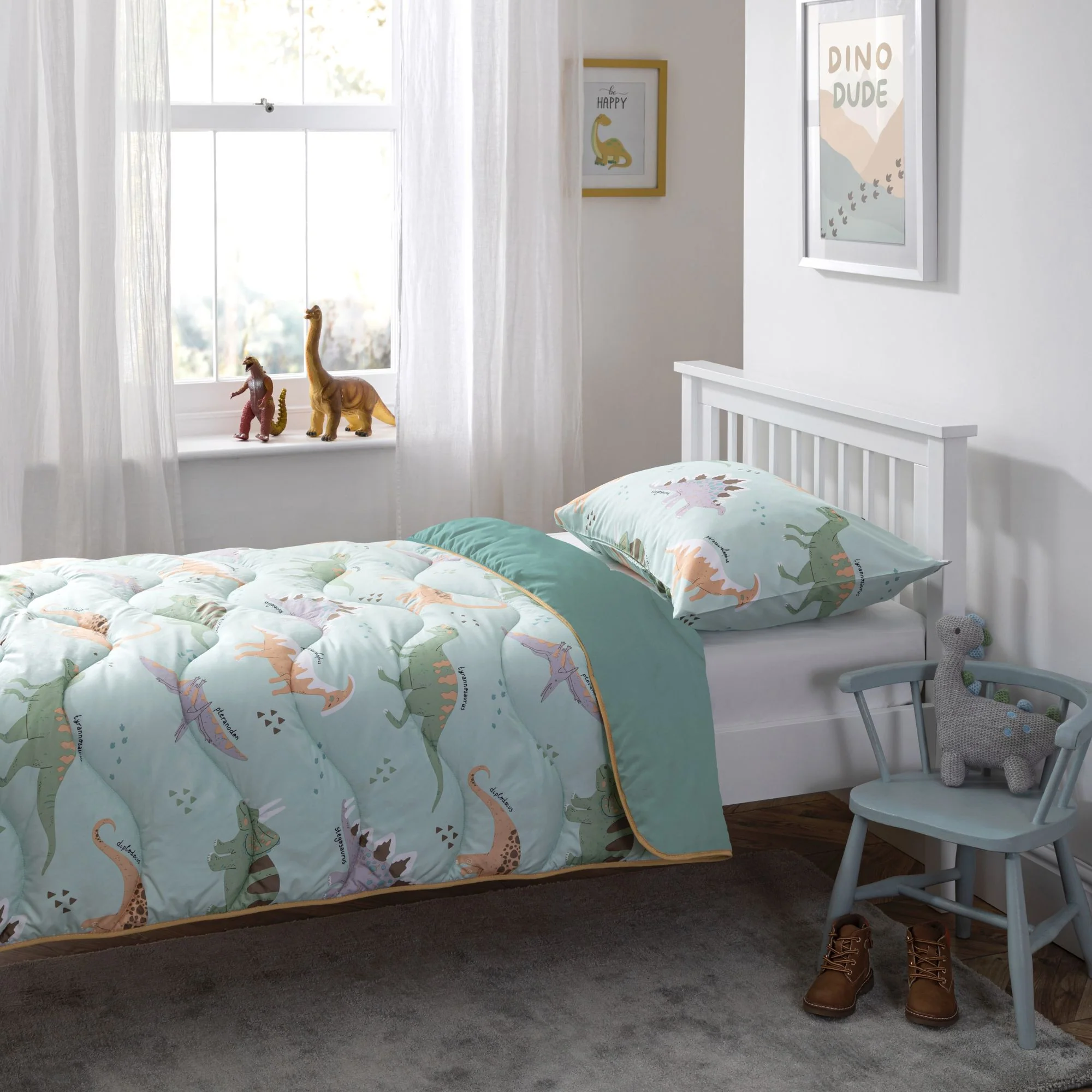 Night Lark®  Junior - Dino Safari - Washable Coverless Duvet Set