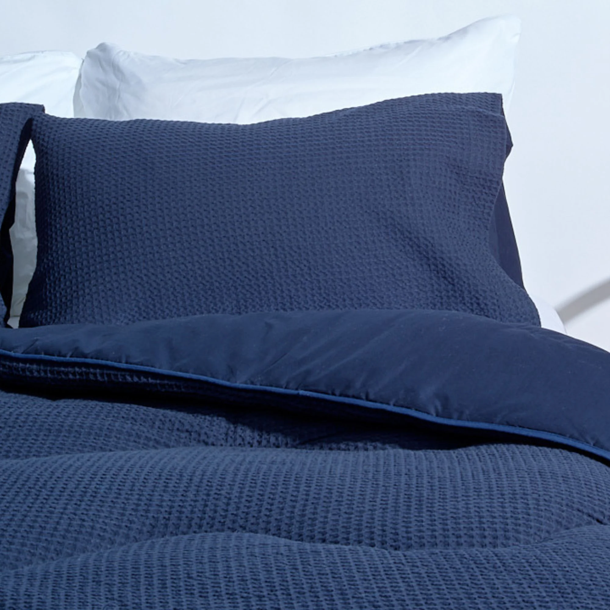 Night Lark®  Natural 100% Cotton Waffle Pair of Pillowcases - Image 12