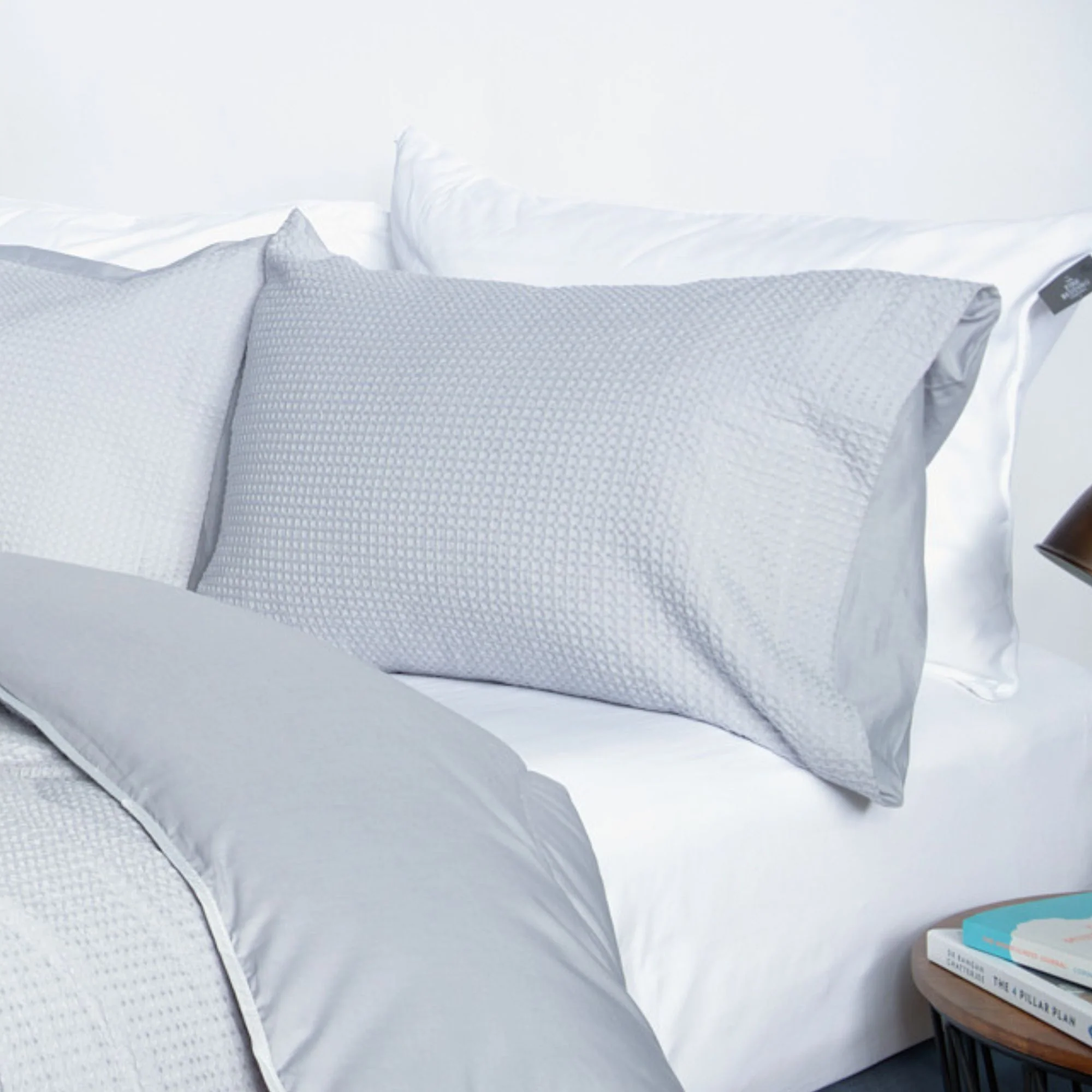 Night Lark®  Natural 100% Cotton Waffle Pair of Pillowcases - Image 6