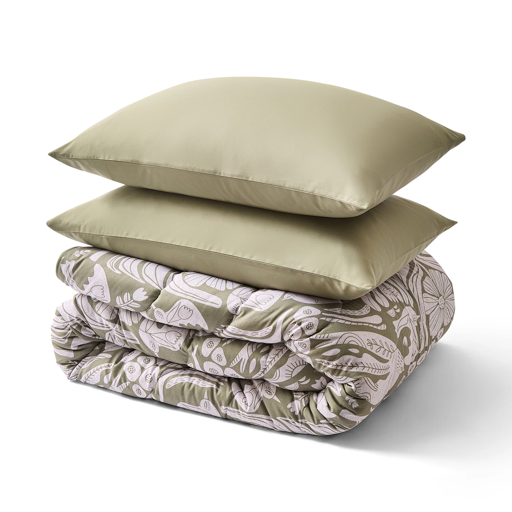 Night Lark® Olive Meadow Coverless Duvet Set - Image 5