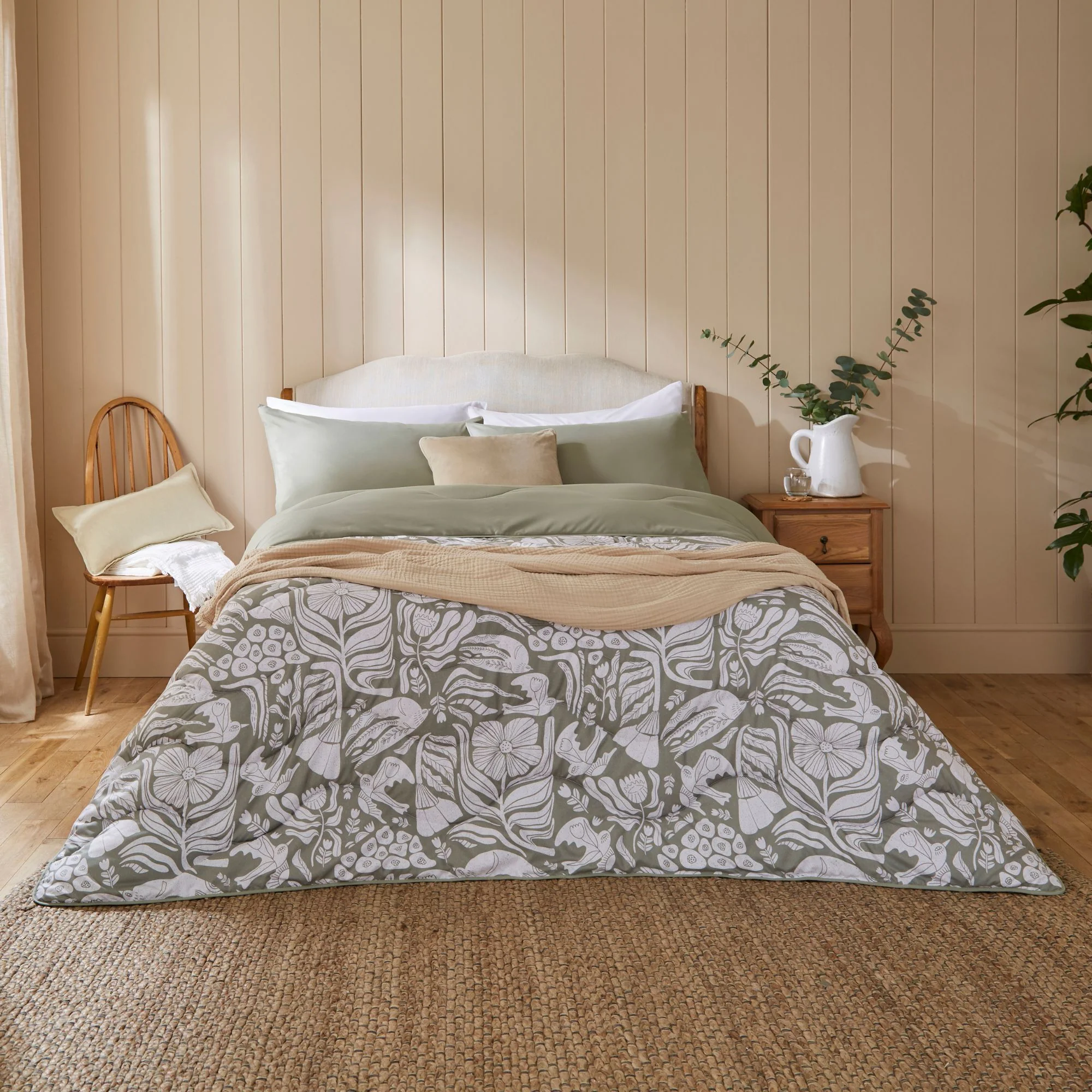 Night Lark® Olive Meadow Coverless Duvet Set - Image 6