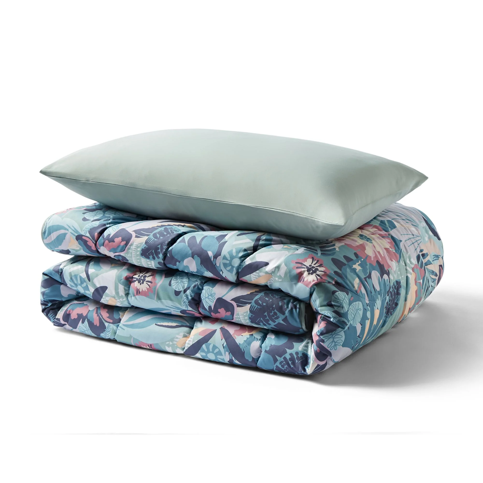 Night Lark® Pastel Palms Coverless Duvet Set - Image 4