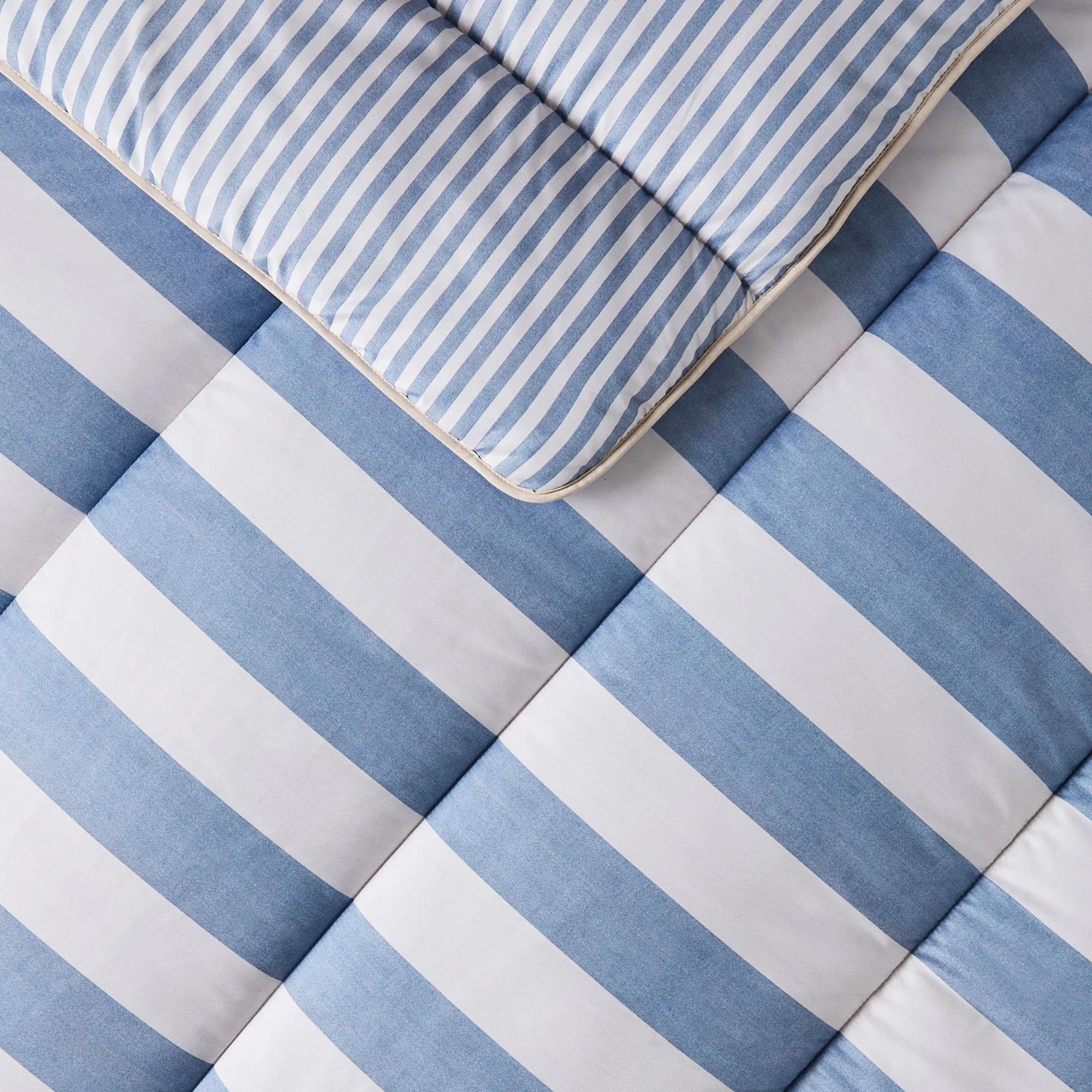 Night Lark® Reversible Herringbone Stripes Coverless Duvet Set - Image 3
