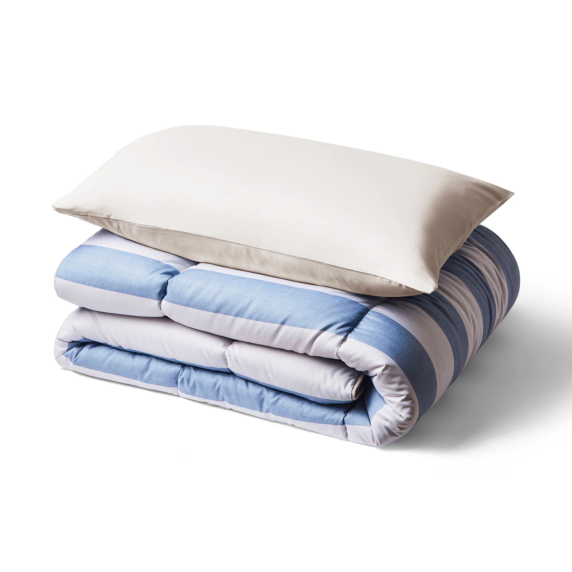 Night Lark® Reversible Herringbone Stripes Coverless Duvet Set - Image 4