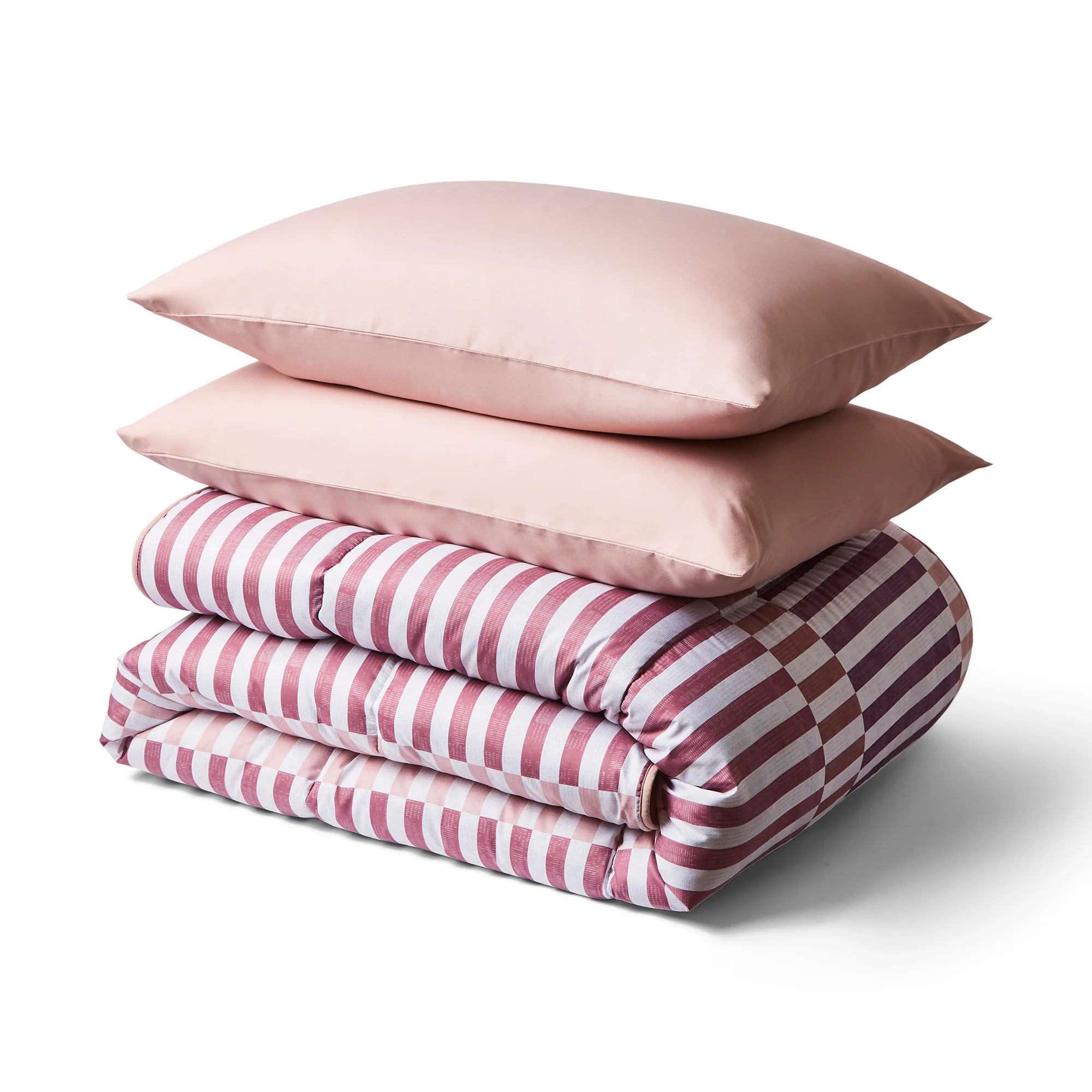 Night Lark® Rosy Stripes Coverless Duvet Set - Image 5