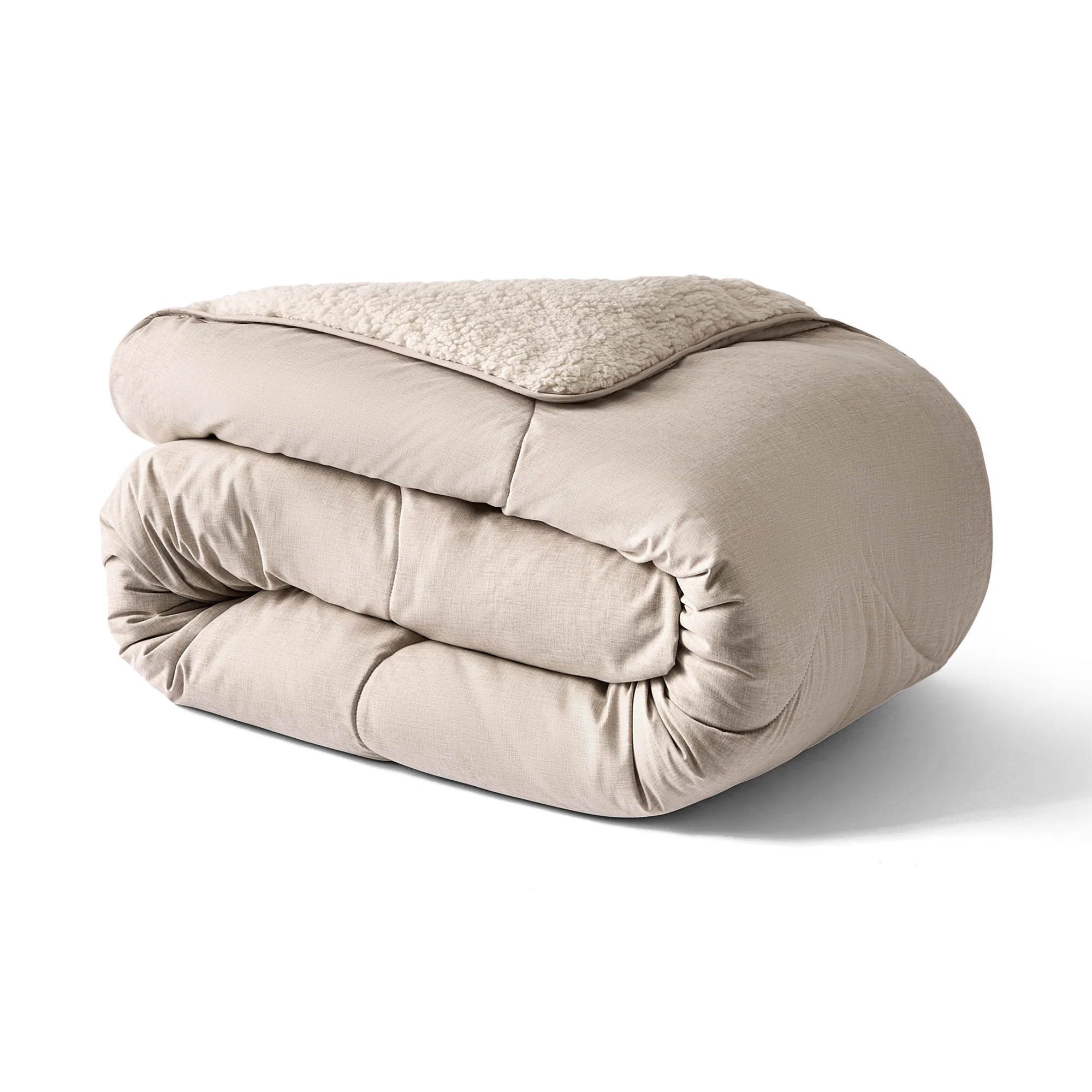 Night Lark® Soft Weave Sherpa Throw – Natural Oat - Image 3