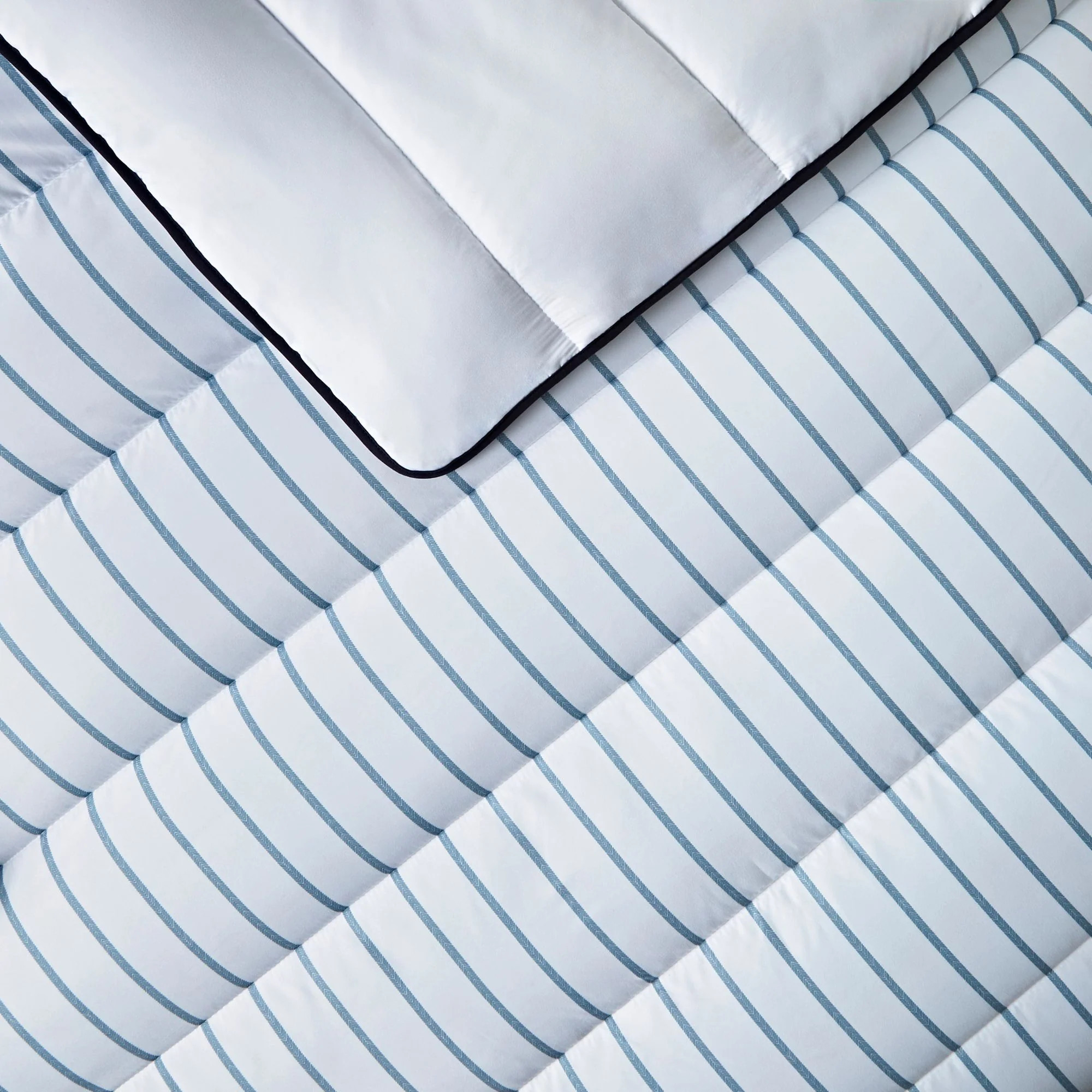 Night Lark® Ticking Stripe Coverless Duvet Set - Image 3