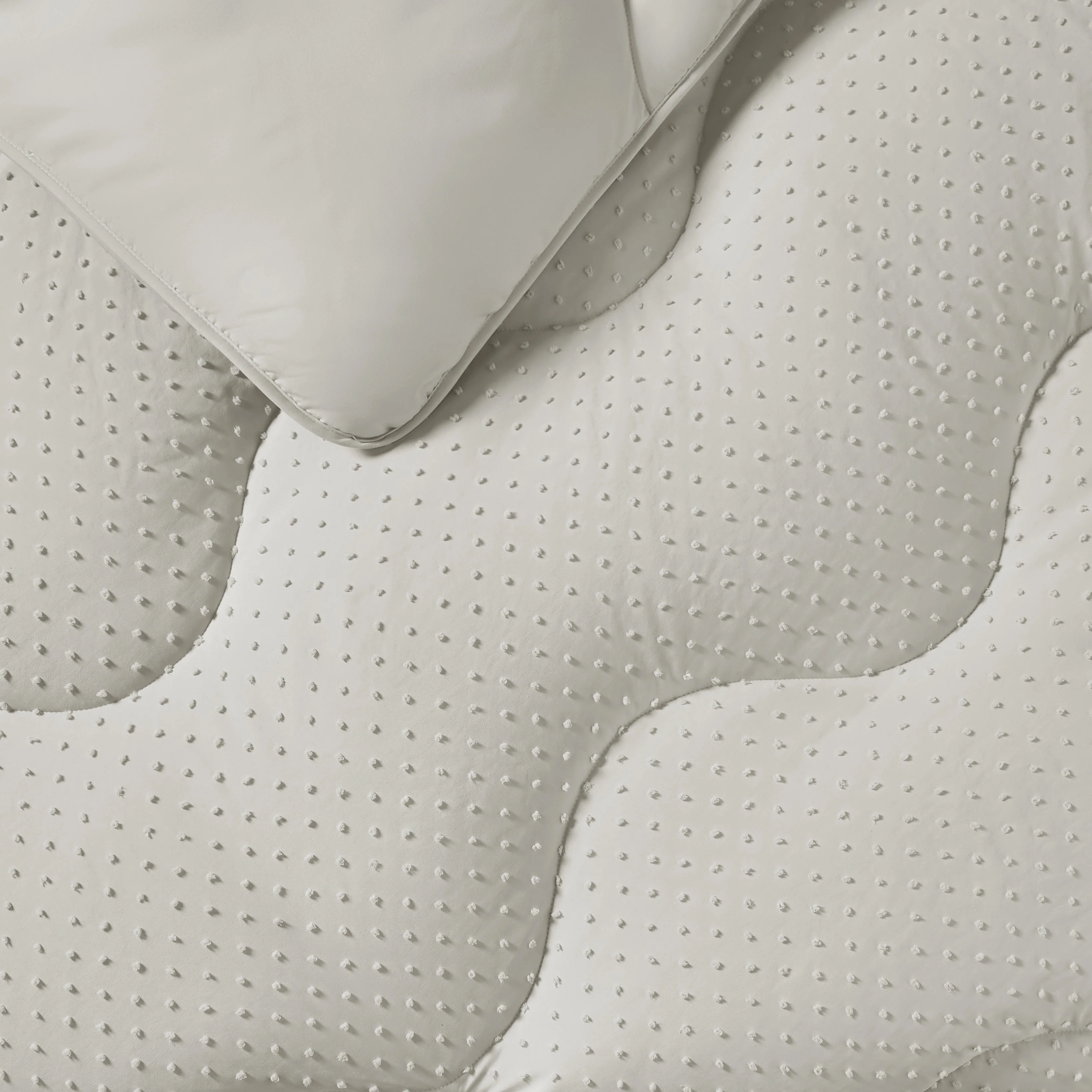 Night Lark® Tufted Dots Coverless Duvet Set - Warm sand - Image 3