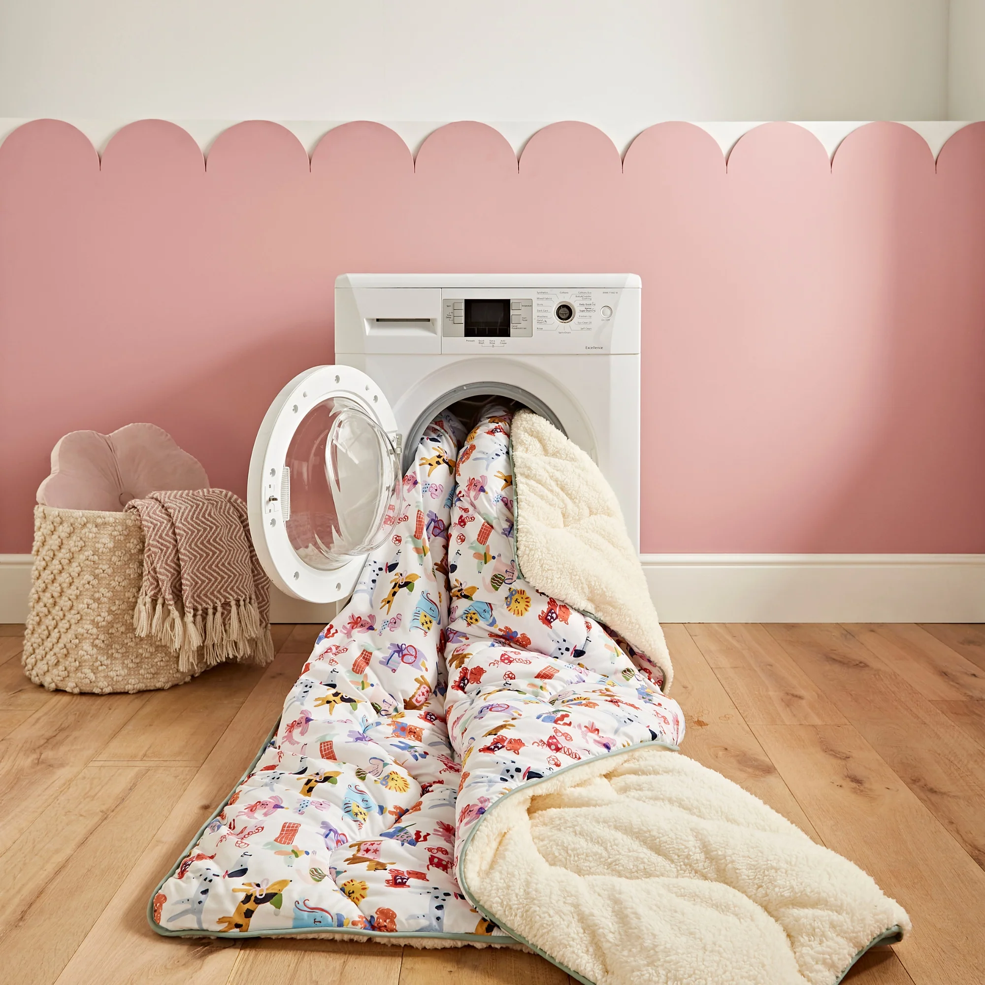 Night Lark® x Eleanor Bowmer Happy Dogs Cosy Sherpa Throw - Image 4