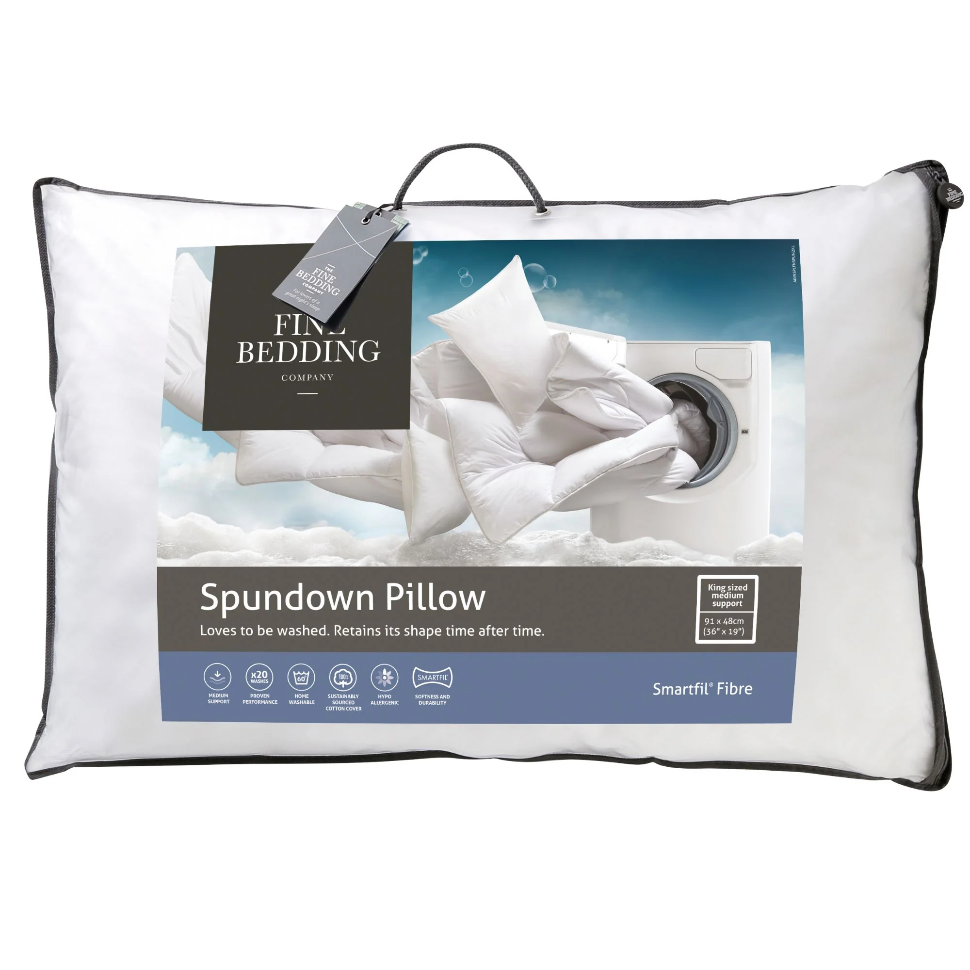 Spundown® King Size XL Pillow - Medium Support - Image 3